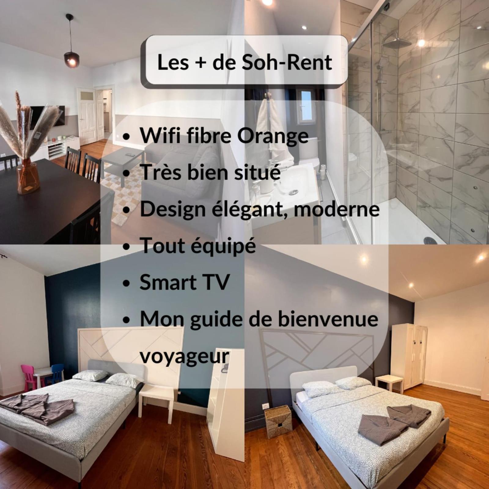 Soh Rent 3 Pieces Gare 3 - Tv - Wifi - Balcon Strasbourg